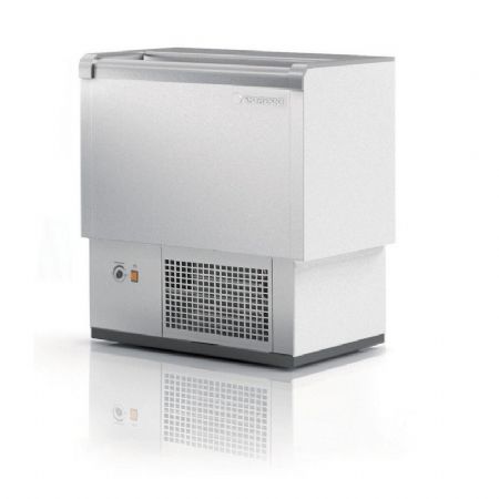 Refroidisseur à bouteilles et cannettes inox tropicalisé 1 porte avec dessus inox et fond plat - 110L Refroidisseur à bouteilles et cannettes inox tropicalisé 1 porte avec dessus inox et fond plat - 110L