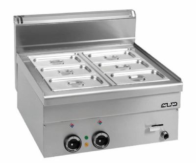Bain marie électrique à poser cuve GN1/1 + 2xGN1/4 - Profondeur 600mm Bain marie électrique à poser cuve GN1/1 + 2xGN1/4 - Profondeur 600mm