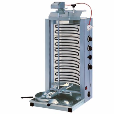 Grill kebab électrique triphasé à 3 zones de chauffe 70 kg Grill kebab électrique triphasé à 3 zones de chauffe 70 kg