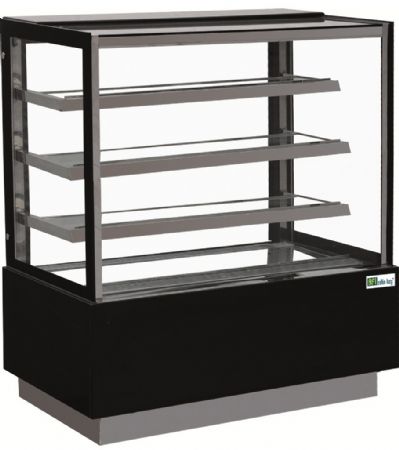 Armoire pâtissière noire façade vitrée droite 3 niveaux température +2/+8°C Armoire pâtissière noire façade vitrée droite 3 niveaux température +2/+8°C