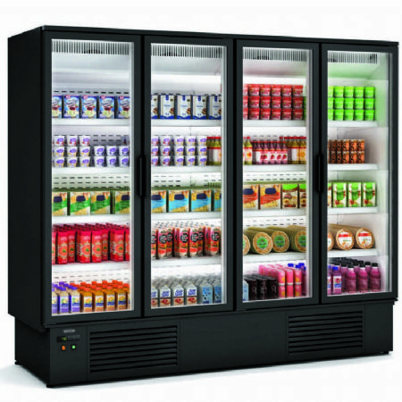 Vitrine verticale pro avec 4 portes et cotés pleins -15 / -18°C - 2547x771x2160 mm Vitrine verticale pro avec 4 portes et cotés pleins -15 / -18°C - 2547x771x2160 mm