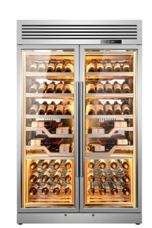 Cave à vins professionnelle 2 portes vitrées - 144 bouteilles Cave à vins professionnelle 2 portes vitrées - 144 bouteilles