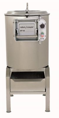 Éplucheuse inox triphasé avec tour à revêtement abrasif et cuve 10 kg - 160kg/h Éplucheuse inox triphasé avec tour à revêtement abrasif et cuve 10 kg - 160kg/h