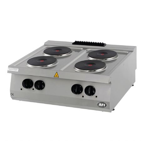 Fourneau électrique pro à poser 4 plaques rondes - 10,4kW Fourneau électrique pro à poser 4 plaques rondes - 10,4kW