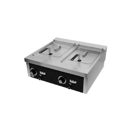 Friteuse electrique à poser triphasée 16kW profondeur 750mm - 2x15L Friteuse electrique à poser triphasée 16kW profondeur 750mm - 2x15L