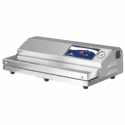 Machine sous vide à aspiration externe en inox - soudure 350 mm et débit 20 l/min Machine sous vide à aspiration externe en inox - soudure 350 mm et débit 20 l/min