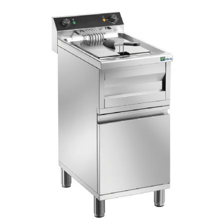 Friteuse électrique sur coffre avec bac 12 L - 9 kW inox Friteuse électrique sur coffre avec bac 12 L - 9 kW inox