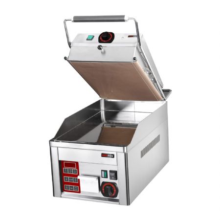 Plaque de cuisson électrique lisse chromée - 670x395x482 Plaque de cuisson électrique lisse chromée - 670x395x482