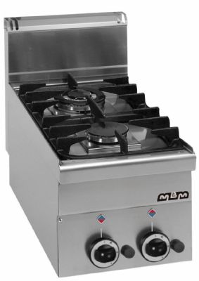 Cuisinière gaz à feux vifs 2 bruleurs à poser - profondeur 600mm Cuisinière gaz à feux vifs 2 bruleurs à poser - profondeur 600mm