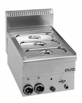 Bain marie gaz à poser 1 cuve GN1/2+ GN1/3 - Profondeur 600mm Bain marie gaz à poser 1 cuve GN1/2+ GN1/3 - Profondeur 600mm