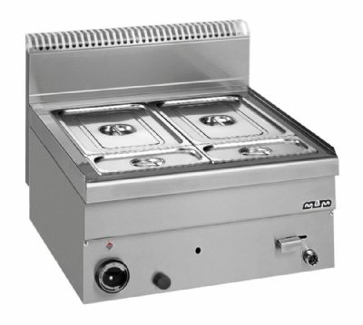 Bain marie gaz à poser 1 cuve GN1/1+ 2xGN1/4 - Profondeur 600mm Bain marie gaz à poser 1 cuve GN1/1+ 2xGN1/4 - Profondeur 600mm