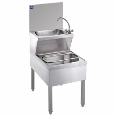 Lave-mains inox combiné avec vidange 600 x 500 x 850 mm Lave-mains inox combiné avec vidange 600 x 500 x 850 mm