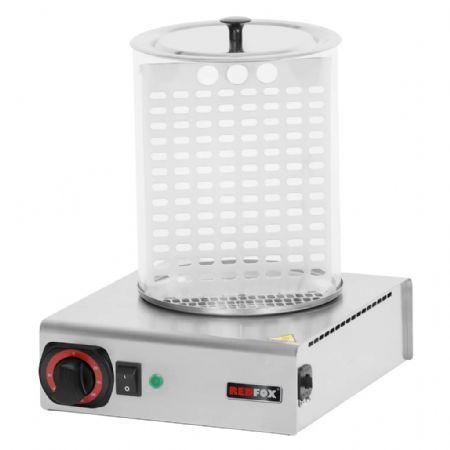 Appareil hot-dogs cylindre vitré avec panier intégré - 1,0 kW monophasé Appareil hot-dogs cylindre vitré avec panier intégré - 1,0 kW monophasé