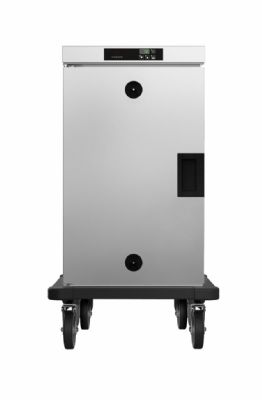 Chariot chauffe-plat inox - avec 8 bacs GN 1/1 Chariot chauffe-plat inox - avec 8 bacs GN 1/1