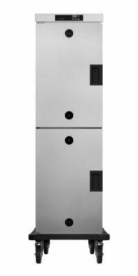 Chariot de maintien en température inox 1 porte - avec 16 bacs GN 1/1 Chariot de maintien en température inox 1 porte - avec 16 bacs GN 1/1