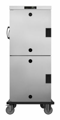 Chariot de maintien en température inox sur roulettes avec 16 bacs GN 2/1 et 32 bacs GN 1/1 Chariot de maintien en température inox sur roulettes avec 16 bacs GN 2/1 et 32 bacs GN 1/1