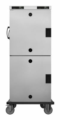 Chariot de maintien en température inox sur roulettes avec 8+8 bacs GN 2/1 Chariot de maintien en température inox sur roulettes avec 8+8 bacs GN 2/1