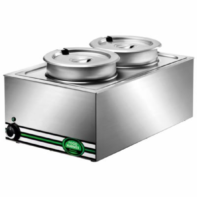 Chauffe-repas bain-marie électrique monophasé avec 2 x 8 L plage +30/+90°C Chauffe-repas bain-marie électrique monophasé avec 2 x 8 L plage +30/+90°C