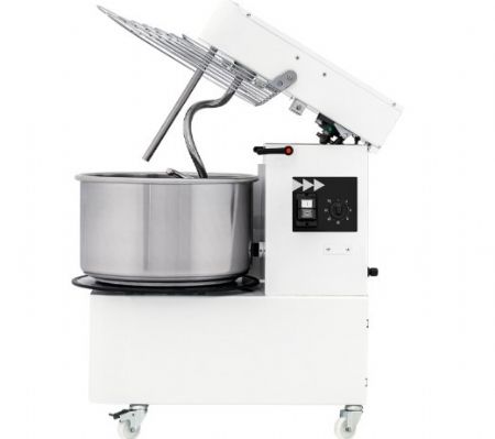 Pétrin à spirale professionnel pizzeria inox avec tête et cuve amovible 16L - 48kg/h Pétrin à spirale professionnel pizzeria inox avec tête et cuve amovible 16L - 48kg/h