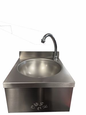 Lave mains cuve ronde de 255 mm de diamètre avec commande femorale Lave mains cuve ronde de 255 mm de diamètre avec commande femorale