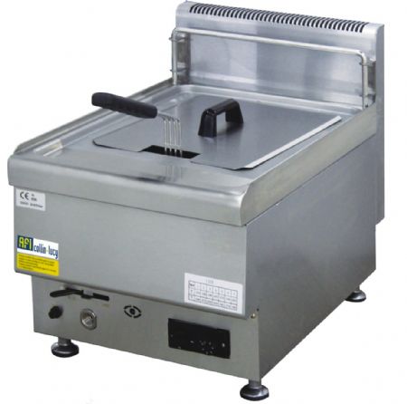 Friteuse professionnelle gaz simple 10 L à poser - profondeur 650mm Friteuse professionnelle gaz simple 10 L à poser - profondeur 650mm