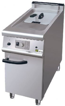 Friteuse professionnelle sur coffre 1 bac 1 x 20 litres à gaz - profondeur 700mm Friteuse professionnelle sur coffre 1 bac 1 x 20 litres à gaz - profondeur 700mm