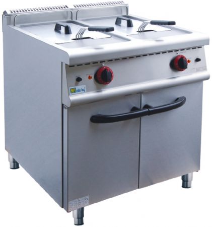 Friteuse électrique sur coffre commandes manuelles avec 2 cuves 20+20 L - 24 kW triphasée Friteuse électrique sur coffre commandes manuelles avec 2 cuves 20+20 L - 24 kW triphasée