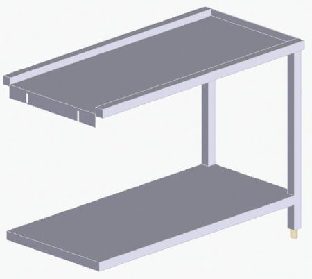 Table de déchargement inox gauche ou droite pour lave-vaisselle longueur 1200 Table de déchargement inox gauche ou droite pour lave-vaisselle longueur 1200