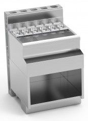 Table à cocktail avec paroi techniques en inox et emplacement bac à glaçons - 700x770x850mm Table à cocktail avec paroi techniques en inox et emplacement bac à glaçons - 700x770x850mm