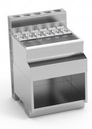 Table à cocktail avec paroi techniques en inox et emplacement bac à glaçons - 900x770x850mm Table à cocktail avec paroi techniques en inox et emplacement bac à glaçons - 900x770x850mm