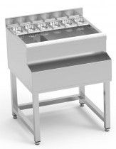 Table cocktail professionnelle inox avec emplacement bac à glaçons - 1100x650x850mm Table cocktail professionnelle inox avec emplacement bac à glaçons - 1100x650x850mm