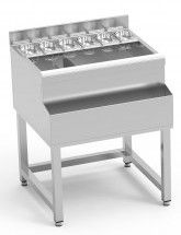 Table cocktail professionnelle inox avec emplacement bac à glaçons - 1300x650x850mm Table cocktail professionnelle inox avec emplacement bac à glaçons - 1300x650x850mm