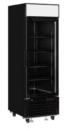 Vitrine réfrigérée vitrée 1 porte noire -25°C / -14°C capacité 405 L Vitrine réfrigérée vitrée 1 porte noire -25°C / -14°C capacité 405 L