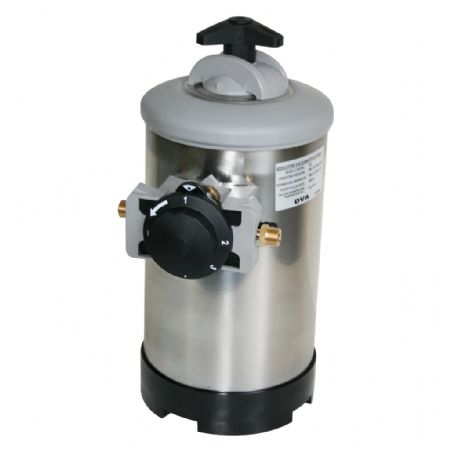 Adoucisseur d'eau manuel en acier inoxydable avec un seul robinet capacité 8 L Adoucisseur d'eau manuel en acier inoxydable avec un seul robinet capacité 8 L