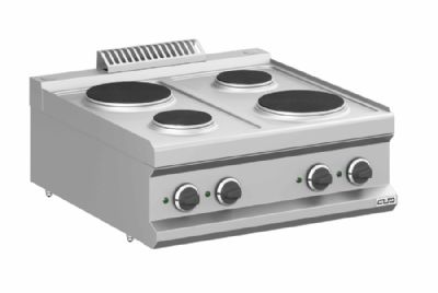 Cuisinière électrique à poser 4 plaques rondes - Profondeur 700mm Cuisinière électrique à poser 4 plaques rondes - Profondeur 700mm