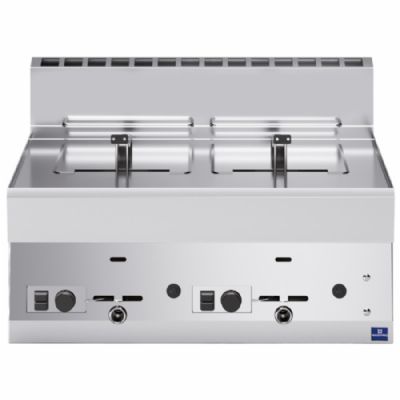 Friteuse gaz de table 2 cuves avec 2x8 L - 13,6 kW Friteuse gaz de table 2 cuves avec 2x8 L - 13,6 kW