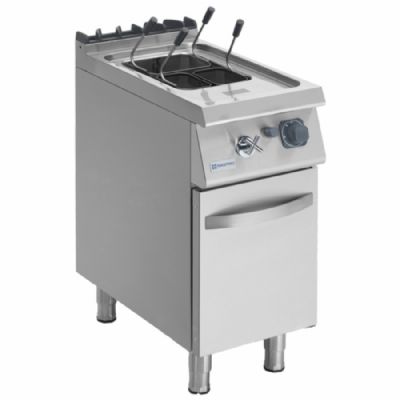 Cuiseur de pâtes gaz sur soubassement fermé capacité 18 L puissance 10,5 kW Cuiseur de pâtes gaz sur soubassement fermé capacité 18 L puissance 10,5 kW