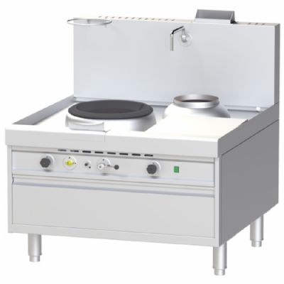 Fourneau wok gaz 2 zones 40 kW NGKB12125 - VIRTUS GROUP Fourneau wok gaz 2 zones 40 kW NGKB12125 - VIRTUS GROUP