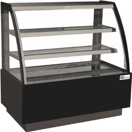 Vitrine panoramique positive pour patisserie avec vitre bombée 2 étages +2 / +8°C - 315L Vitrine panoramique positive pour patisserie avec vitre bombée 2 étages +2 / +8°C - 315L