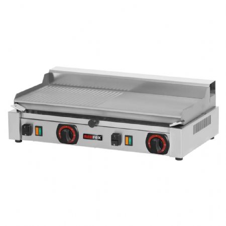 Plaque de cuisson électrique en inox à installer TOP monophasé comprenant 2 foyers Plaque de cuisson électrique en inox à installer TOP monophasé comprenant 2 foyers