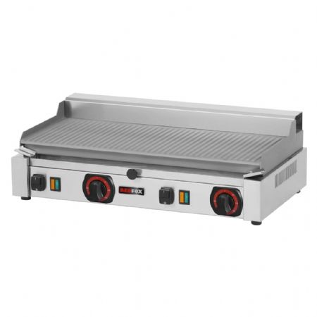 Plaque à snacker électrique en acier inoxydable à poser surface grill rainurée alimentation monophasé Plaque à snacker électrique en acier inoxydable à poser surface grill rainurée alimentation monophasé