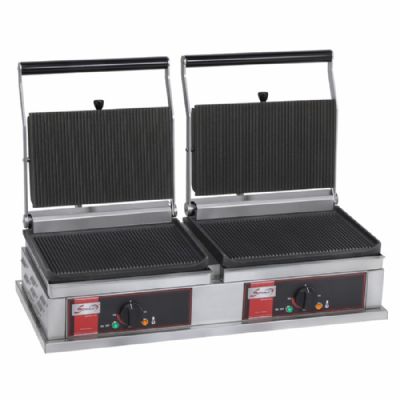 Grill panini double grand modèle Plaques rainurées Grill panini double grand modèle Plaques rainurées