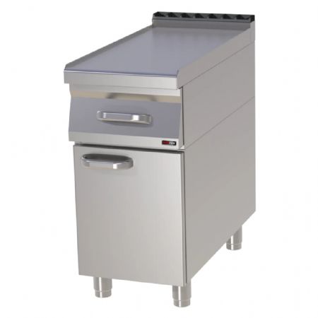 Plan de travail inox équipé d’1 tiroir GN 1/1 et d’1 porte Plan de travail inox équipé d’1 tiroir GN 1/1 et d’1 porte