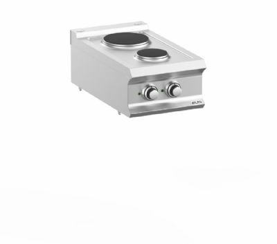 Cuisinière gaz à poser 2 plaques rondes 1x1,5kW et 1x2,6kW - Profondeur 700mm Cuisinière gaz à poser 2 plaques rondes 1x1,5kW et 1x2,6kW - Profondeur 700mm