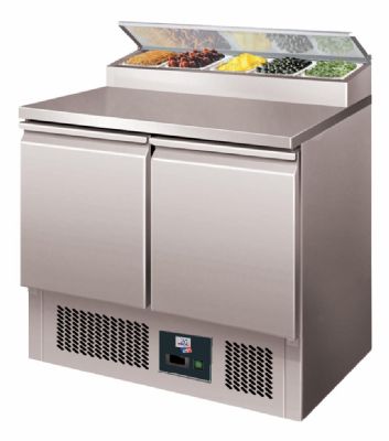 Table sandwicerie inox avec 2 portes +2/+8°c - 240 litres Table sandwicerie inox avec 2 portes +2/+8°c - 240 litres