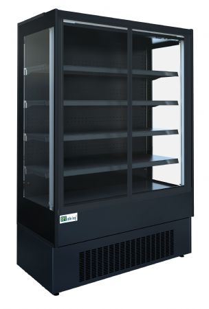 Vitrine murale réfrigérée professionnelle portes coulissantes noire - 1310x670x1920 mm Vitrine murale réfrigérée professionnelle portes coulissantes noire - 1310x670x1920 mm