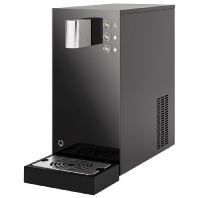 Fontaine à eau noire à poser eau tempérée froide gazeuse capacité 30 l/h Fontaine à eau noire à poser eau tempérée froide gazeuse capacité 30 l/h