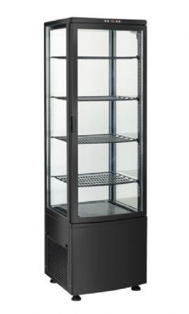 Vitrine réfrigérée 4 faces vitrées noire -1 / +7 °C - 235L Vitrine réfrigérée 4 faces vitrées noire -1 / +7 °C - 235L