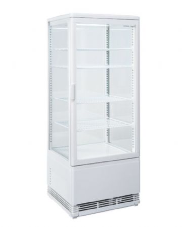 Vitrine réfrigérée 4 faces vitrées blanche -1 / +7 °C - 100L Vitrine réfrigérée 4 faces vitrées blanche -1 / +7 °C - 100L