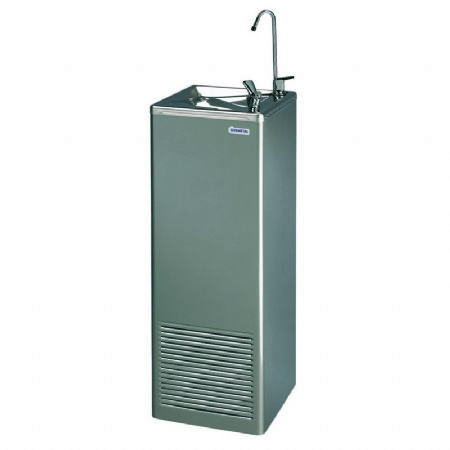 Fontaine à eau froide sur sol inox avec pedale 2 sorties d'eau - 55L/h Fontaine à eau froide sur sol inox avec pedale 2 sorties d'eau - 55L/h